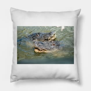 Double trouble with Alligators Pillow