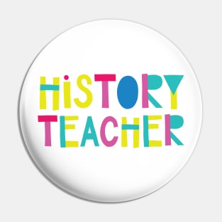 History Teacher Gift Idea Cute Back to School Pin