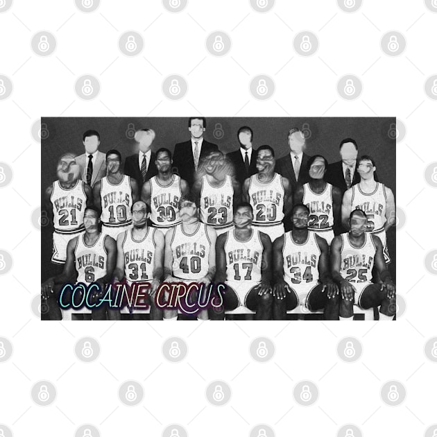 Cocaine Circus Team Photo White by DDT Shirts