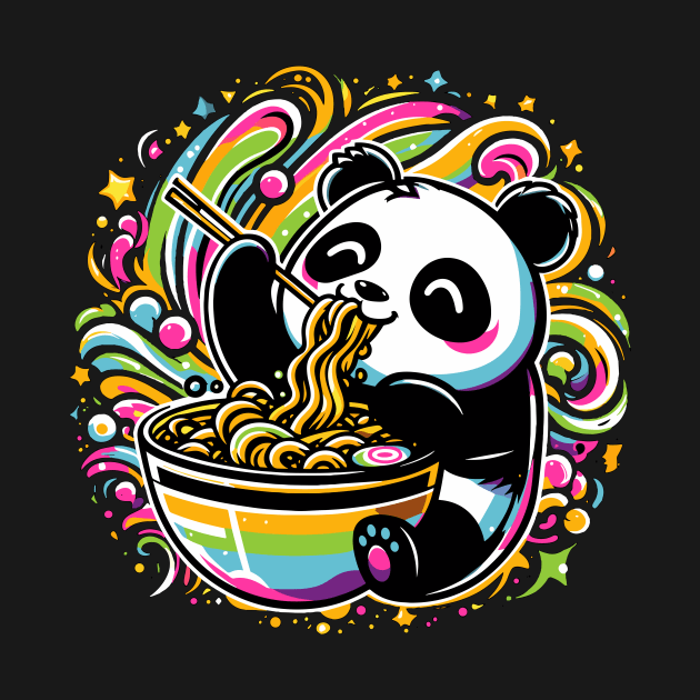 Panda Eating Ramen by PhotoSphere