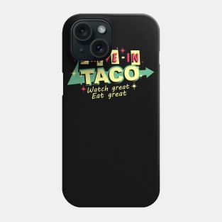 drive in taco retro Phone Case