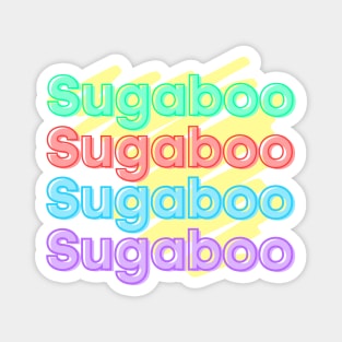 Sugaboo Extravaganza – Colorful and Aesthetic Repeat Typography Magnet