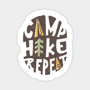 Camp Hike Repeat Magnet