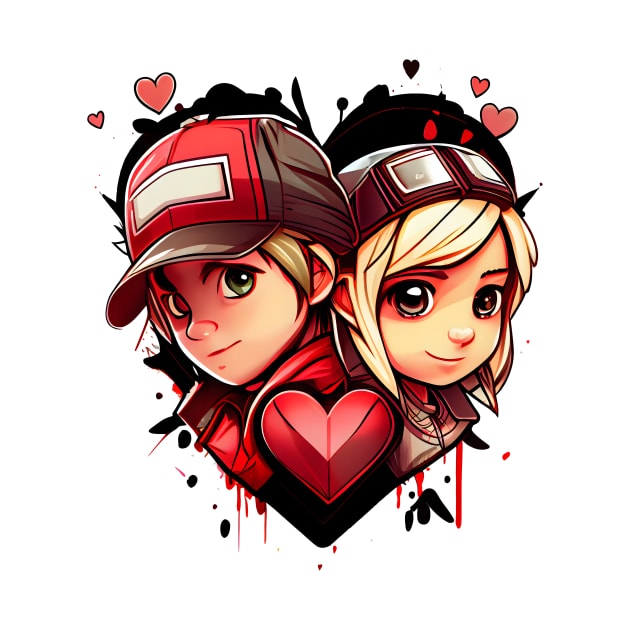 Young couple in love with a baseball cap by MLArtifex