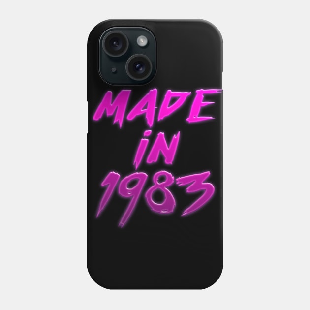 Made In 1983 //// Retro Birthday Design Phone Case by DankFutura