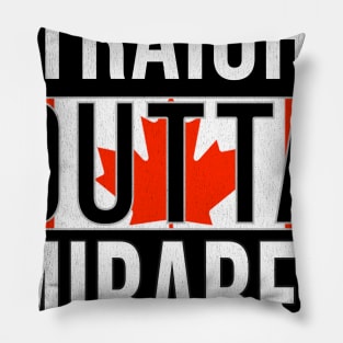 Straight Outta Mirabel - Gift for Canadian From Mirabel Quebec Pillow