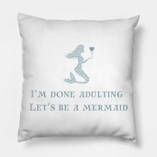 Mermaid ocean quote beach items Pillow