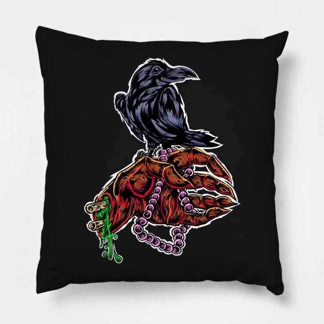 NeverMore Pillow by Liquidsart