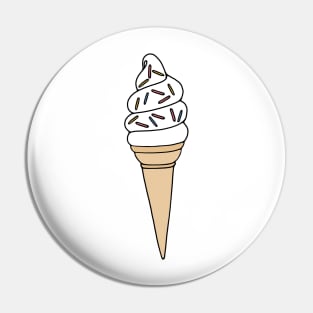 Soft Serve Ice Cream with Sprinkles Pin