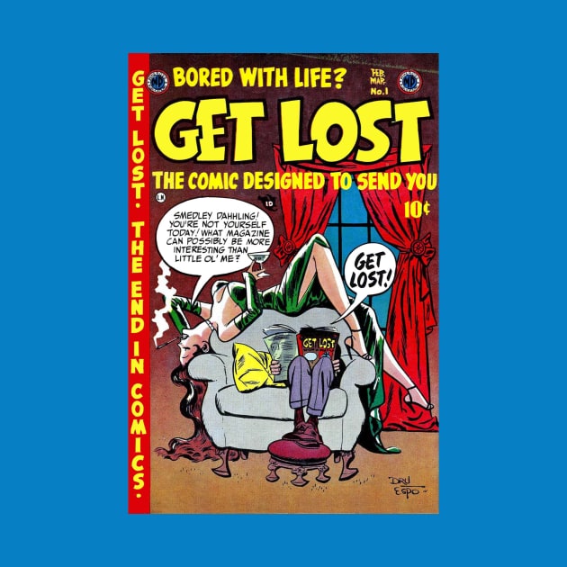 Get Lost Comics 1954, Vintage Comic Book Cover Art by CreativeUnrest