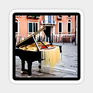 A Pasta Making Piano in Venice Italy Magnet