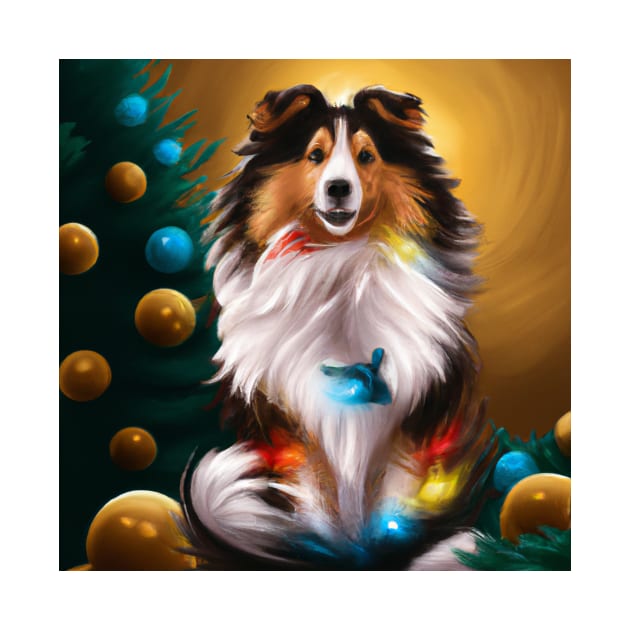 Cute Sheltie Drawing by Play Zoo