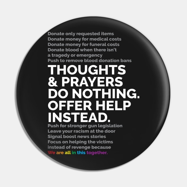 Thoughts And Prayers Pin by smashythebear