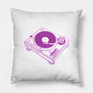 Turntable (Violet Lines) Analog / Music Pillow