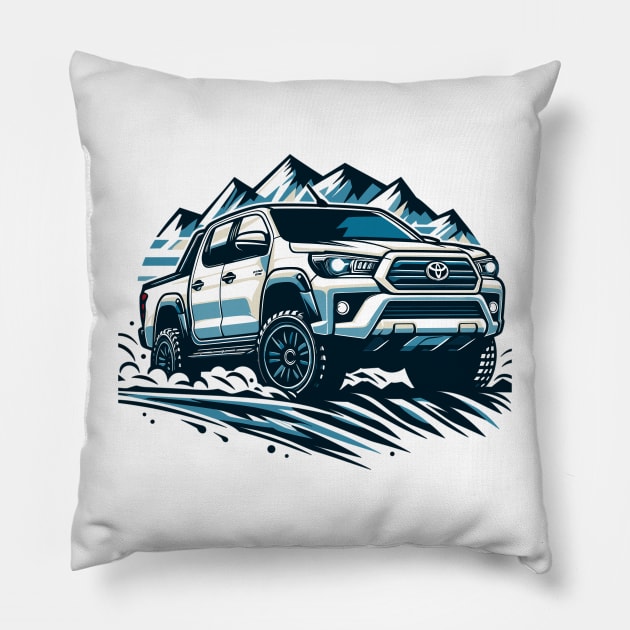 Toyota Hilux Pillow by Vehicles-Art