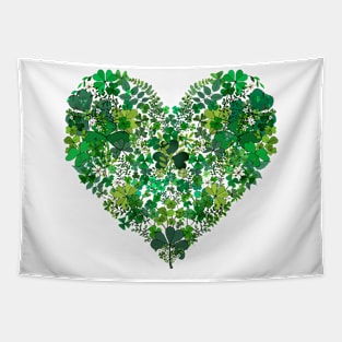 Shamrock Garden Heart Tapestry