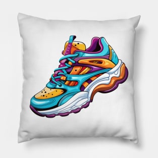 90s Retro Running Shoes Pillow