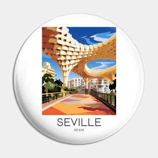 A Pop Art Travel Print of Seville - Spain Pin