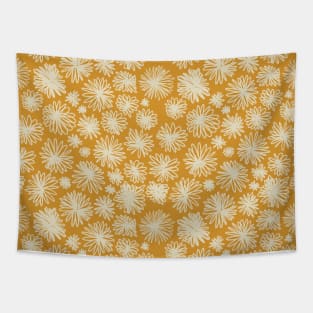 Yellow Flowers Pattern Boho Tapestry