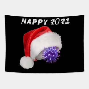 COVID SANTA Happy new Year 2021 Tapestry