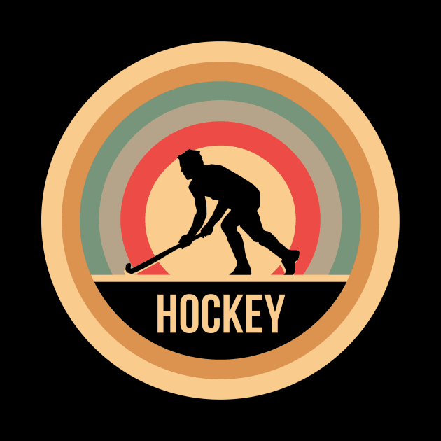 Vintage Retro Hockey Gift For Hockey Players by OceanRadar