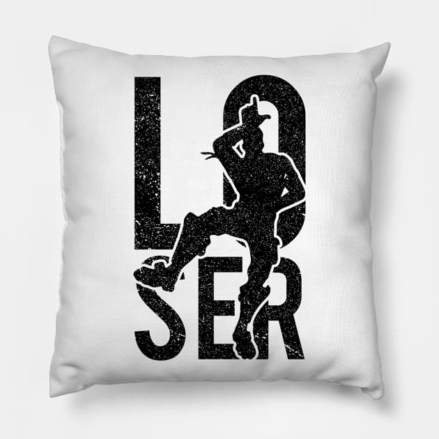 Loser Series: Loser Distressed (Dark Print) Pillow by Jarecrow 