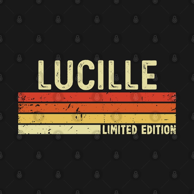 Lucille First Name Vintage Retro Gift For Lucille by CoolDesignsDz