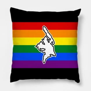 Cortes Island BC - Rainbow Pride Flag - LGBT Colours - Cortes Island Pillow