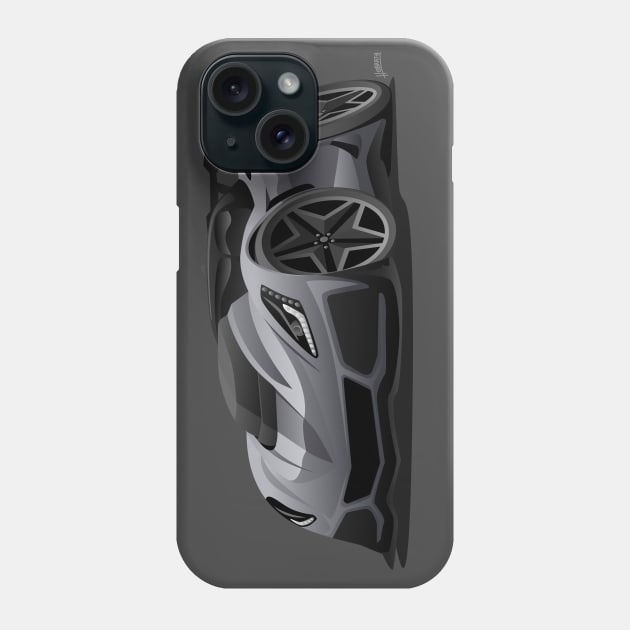 Modern American Sports Car Cartoon Phone Case by hobrath