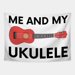 Ukulele Guitar black Tapestry