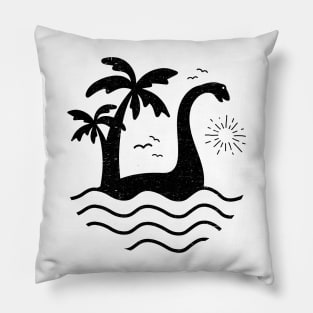 Loch Ness Monster Nessie Silhouette Pillow