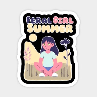 Feral Girl Summer Magnet