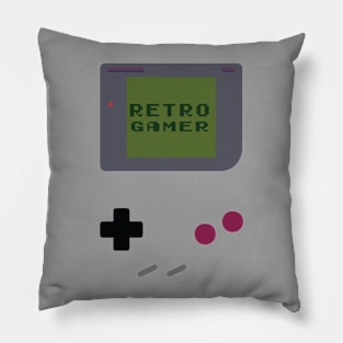 Nostalgic Retro Gamer Vibes with Classic Game Boy Art Pillow