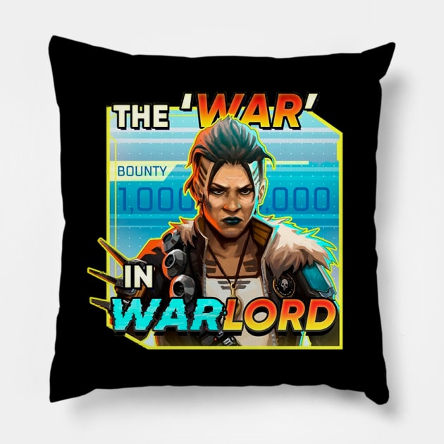 Mad Maggie - The 'War' in Warlord Pillow by Paul Draw