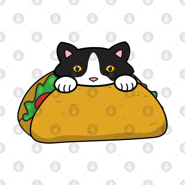 Happy Taco Tuesday, cute cat eating a taco by Purrfect