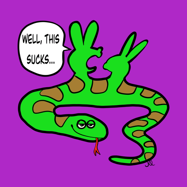 Well this sucks rabbit snake by wolfmanjaq