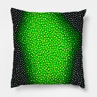 Teardrop pattern, abstract with pattern, green, black Pillow