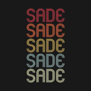 Retro Sade Wordmark Repeat - Vintage Style T-Shirt