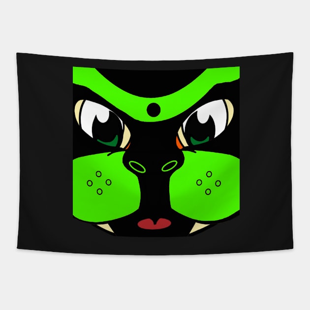 Pop-Up-Pup Muzzle - Green Tapestry by DiaperedFancy