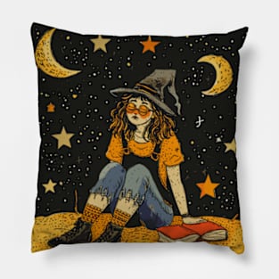 A Little Witch Lofi Girl Pillow