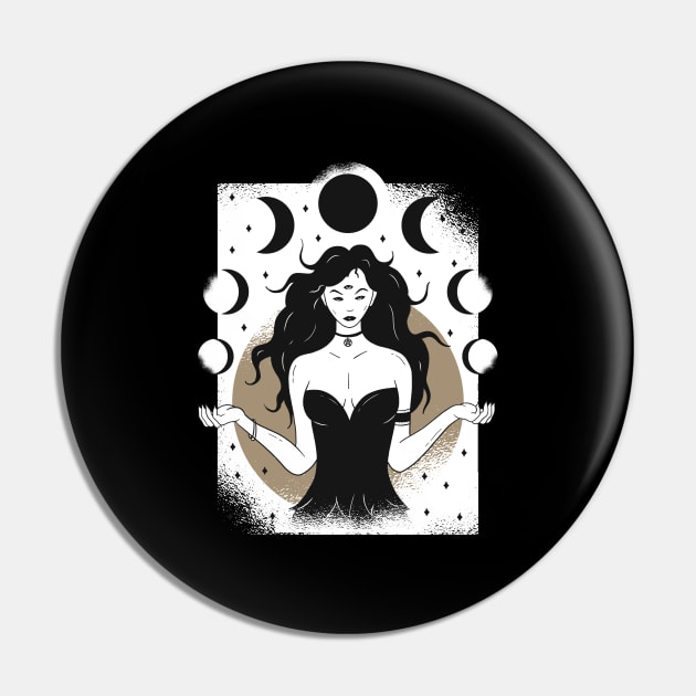 Phase Depression Moon Phase Mood Yoga Gift Pin by Pummli