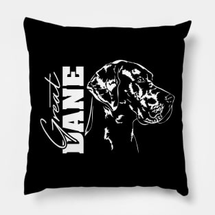 Proud Great Dane dog portrait Pillow