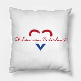 i love Nedherlands / ik hou van Nederland themed graphic design Pillow