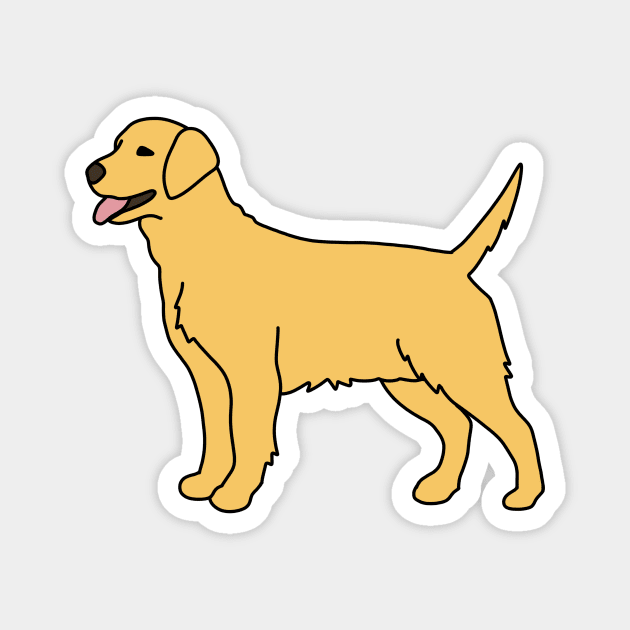 Golden Labrador Magnet by Kelly Louise Art