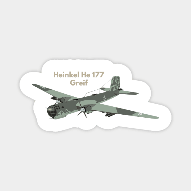 Heinkel He 177 German WW2 Bomber Airplane Magnet by NorseTech