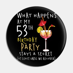 53Th Birthday - What Happens 53Th Birthday Pin