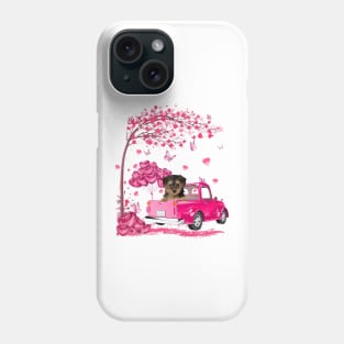 Valentine's Day Love Pickup Truck Yorkipoo Phone Case