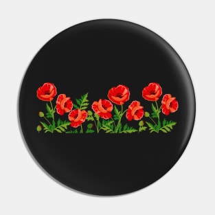 Red Poppies - Red Poppy Flowers Pin