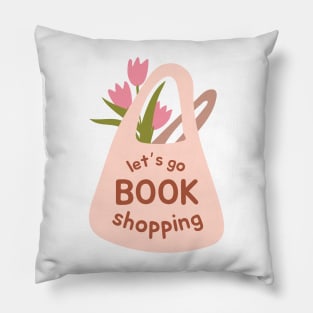 Let's go book shopping Pillow