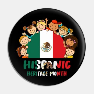 Hispanic Heritage Month Shirt Mexico Pride Kids Boys Girls Pin